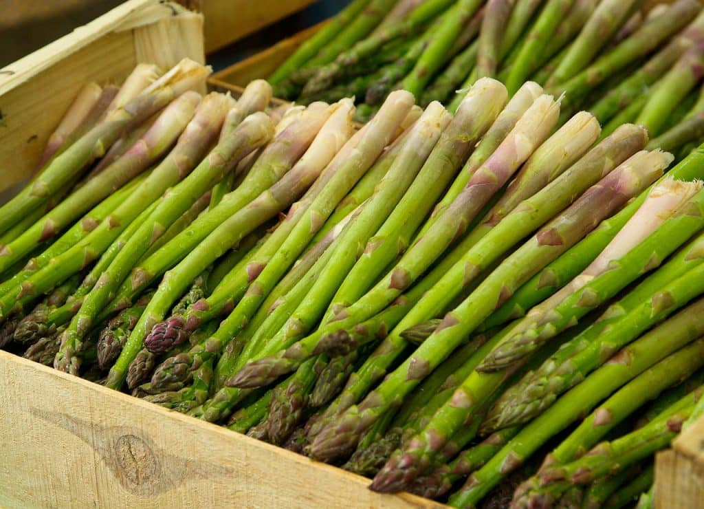 vegetable, asparagus, market